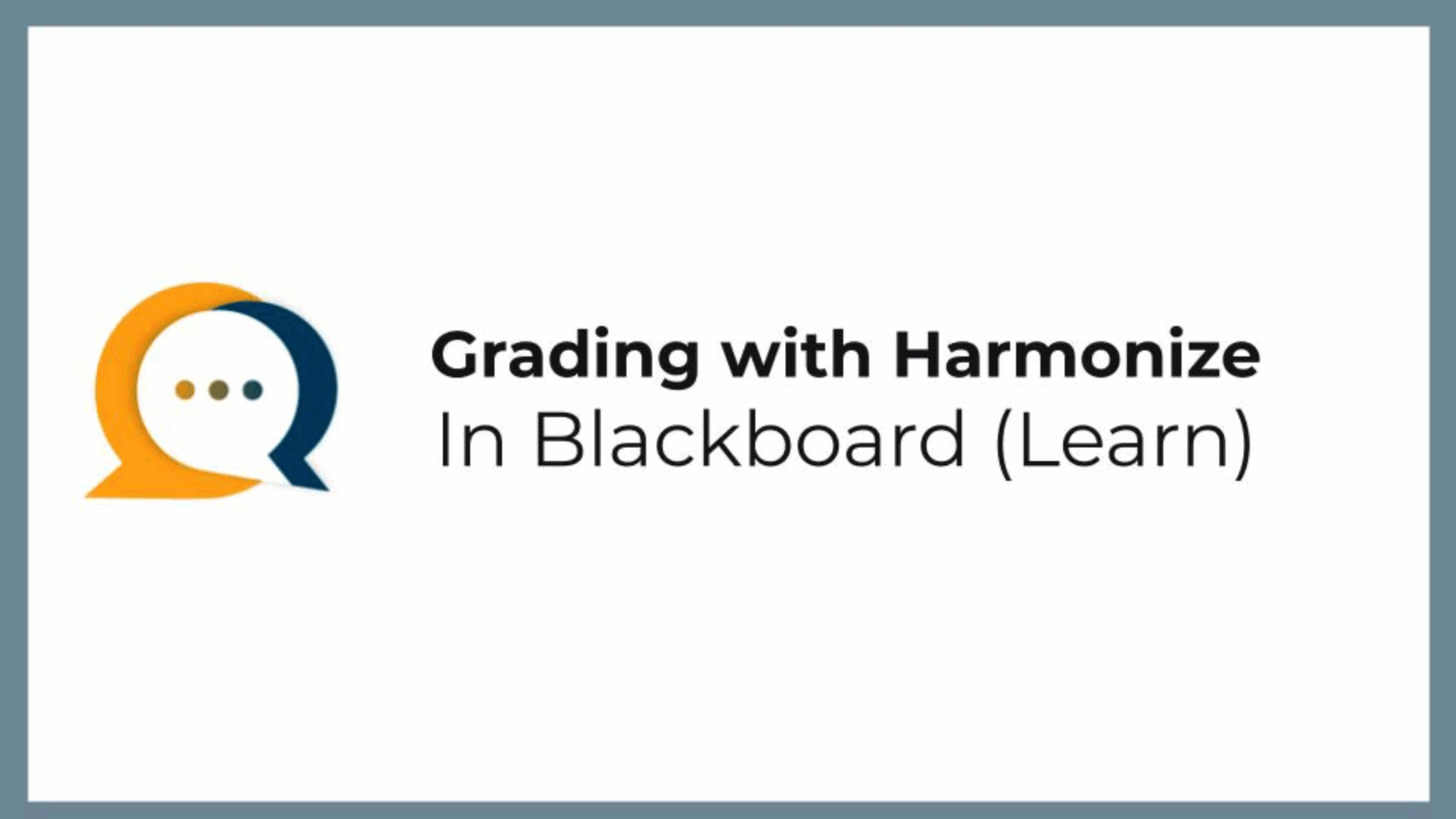 Animation showing setup of gradable Harmonize topic in Blackboard
